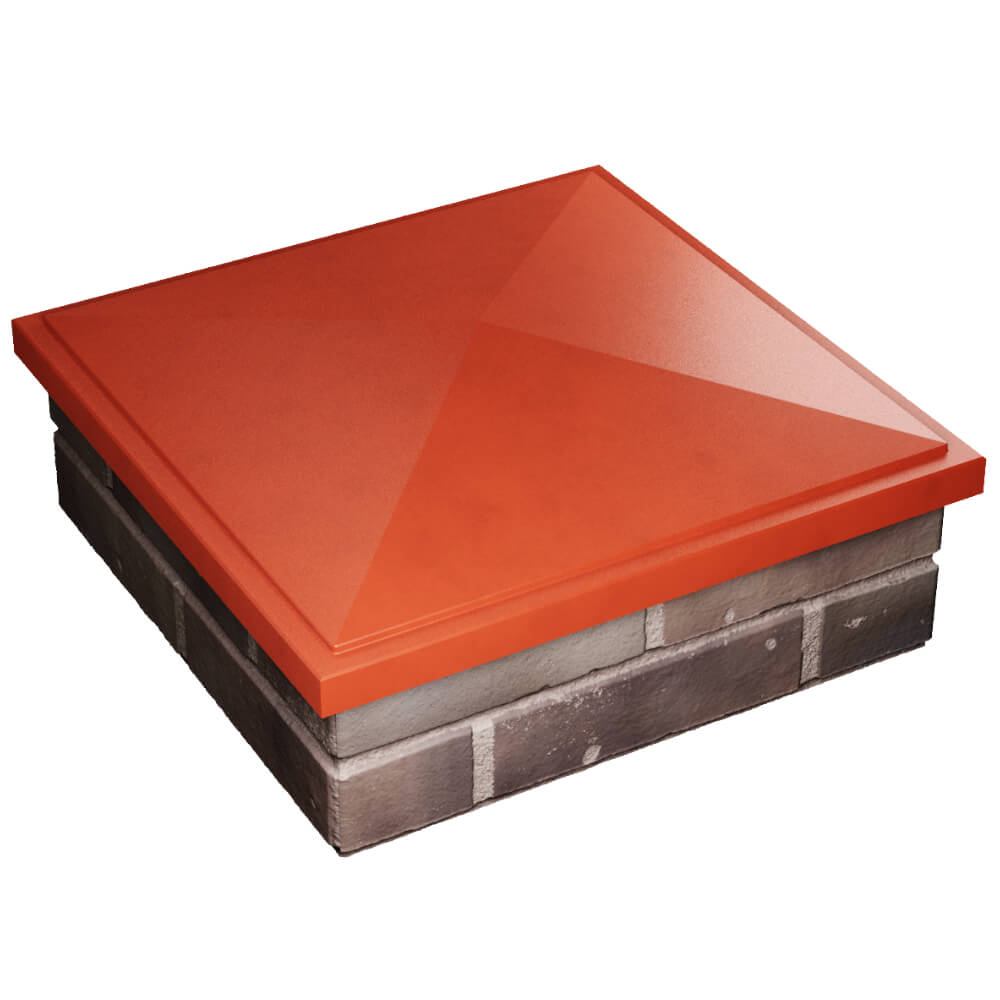 Колпак Zking БонаМоно Красный на столб 2х2 кирпича (515х515, 530х530мм) в Крымске фото