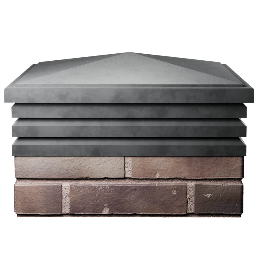 Колпак Zking Бона ХайТек Серый на столб 2х2 кирпича (513х513мм) Крымск фото