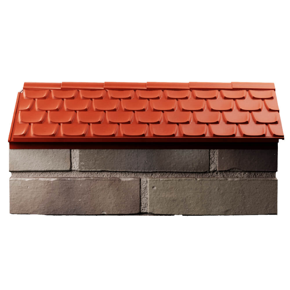 Парапет Zking Эльбрус Красный с посадкой на 1 кирпич (255мм) в Крымске фото