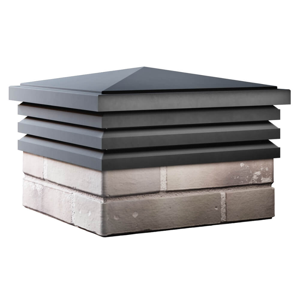 Колпак Zking Бона ХайТек Серый на столб 1.5х1.5 кирпича (385х385мм) в Крымске фото