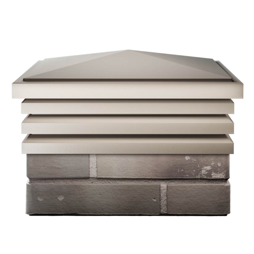 Колпак Zking Бона ХайТек Бежевый на столб 1.5х1.5 кирпича (385х385мм) Крымск фото