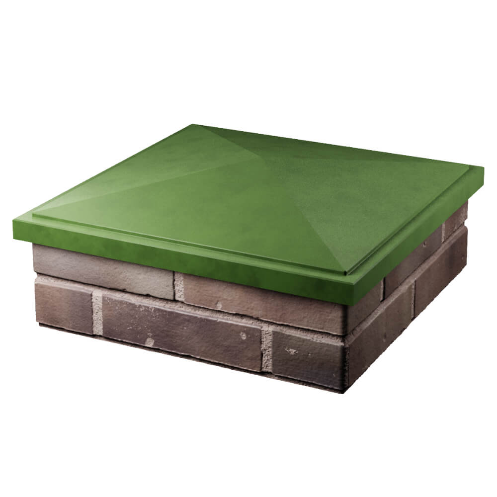 Колпак Zking БонаМоно Зеленый на столб 2х2 кирпича (515х515, 530х530мм) в Крымске фото