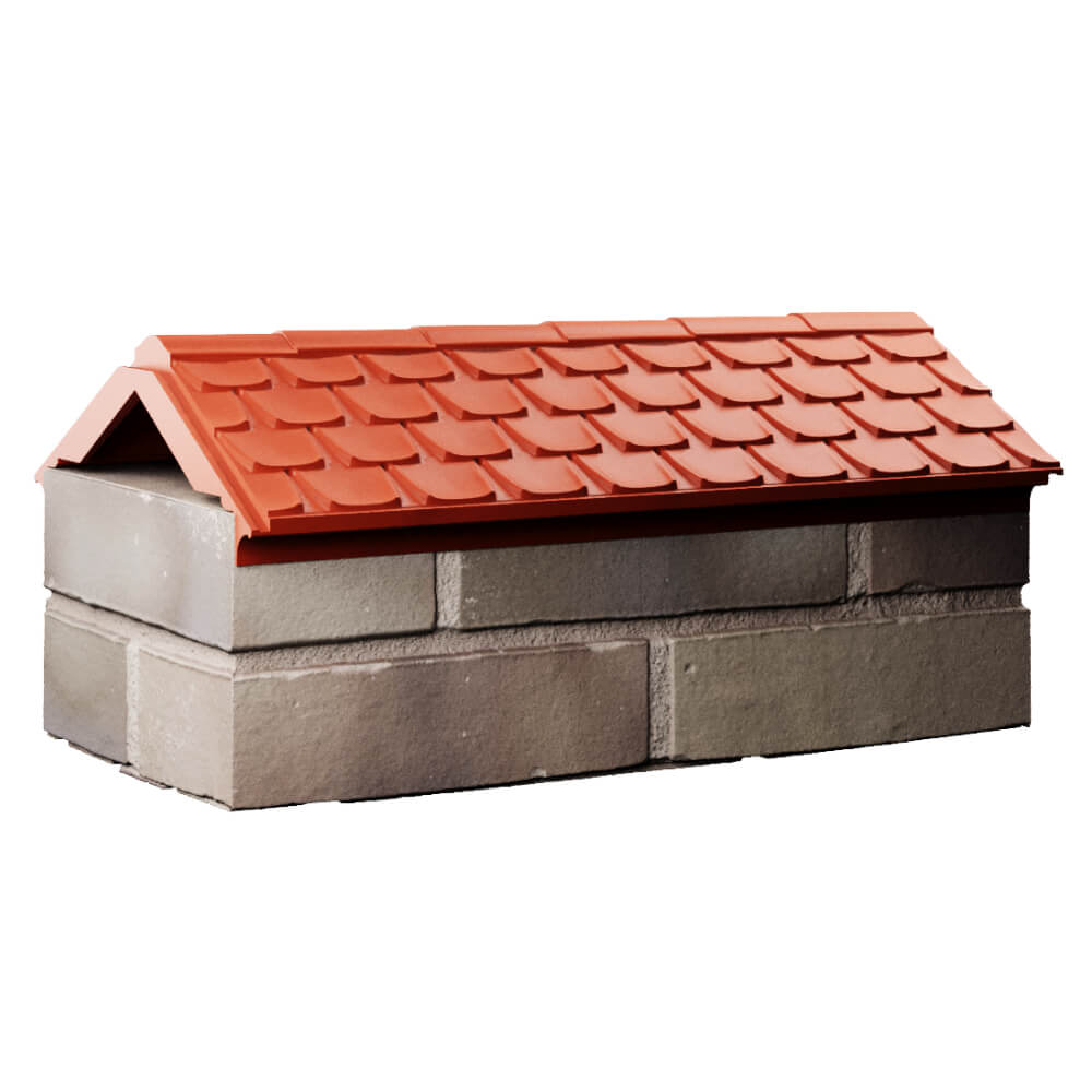 Парапет Zking Эльбрус Красный с посадкой на 1 кирпич (255мм) Крымск фото
