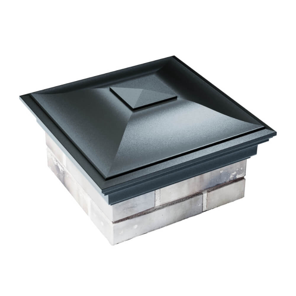 Колпак Zking Монблан Черный на столб 1.5х1.5 еврокирпича 0.7НФ (355х355мм) в Крымске фото