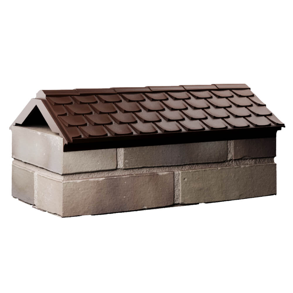 Парапет Zking Эльбрус Коричневый с посадкой на 1 кирпич (255мм) Крымск фото