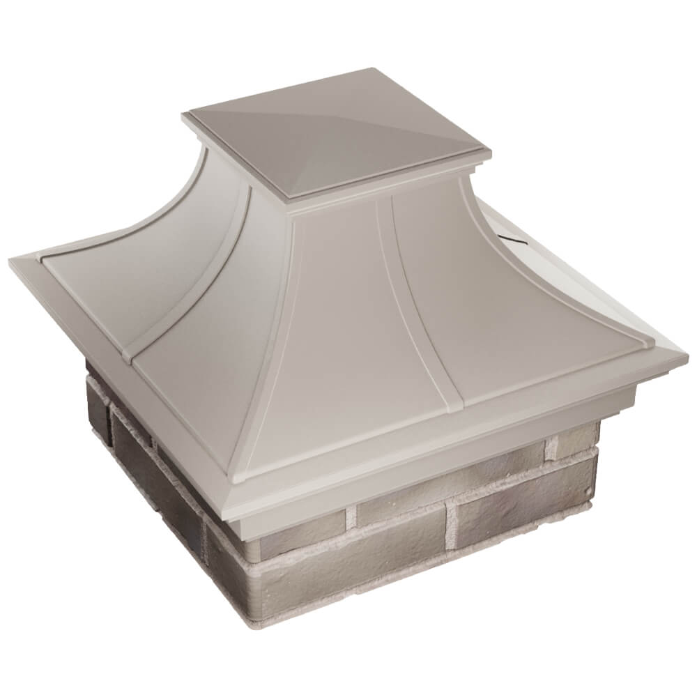Колпак Zking Монблан Премиум Бежевый на столб 1.5х1.5 кирпича (385х385мм) в Крымске фото