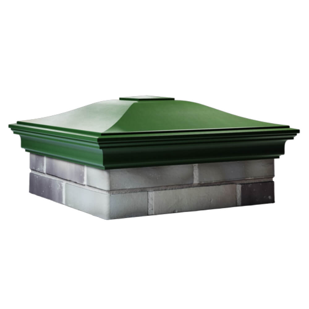 Колпак Zking Монблан Зеленый на столб 2х2 кирпича (515х515мм) в Крымске фото