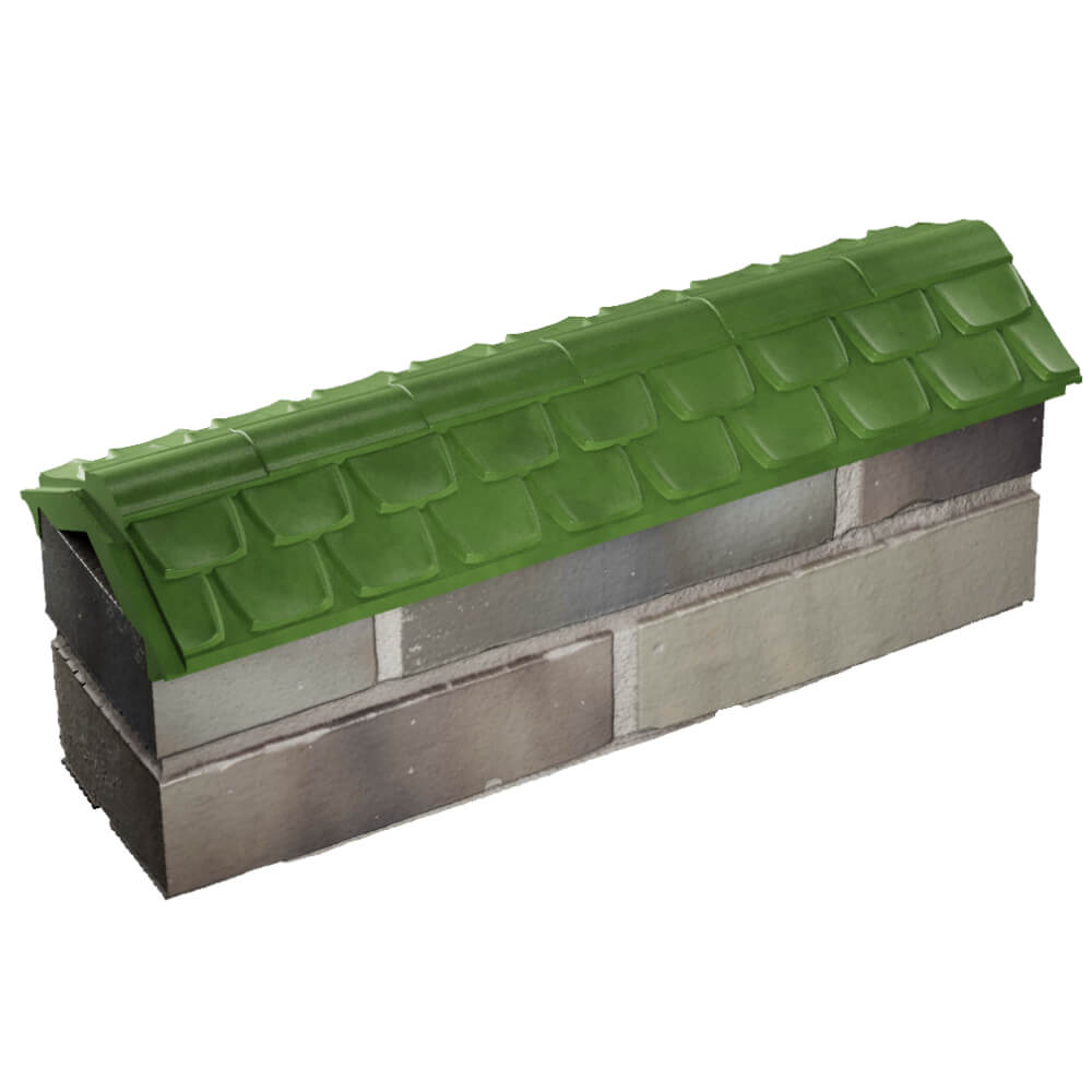 Парапет Zking Эльбрус Зеленый с посадкой на 0.5 кирпича (130мм) в Крымске фото